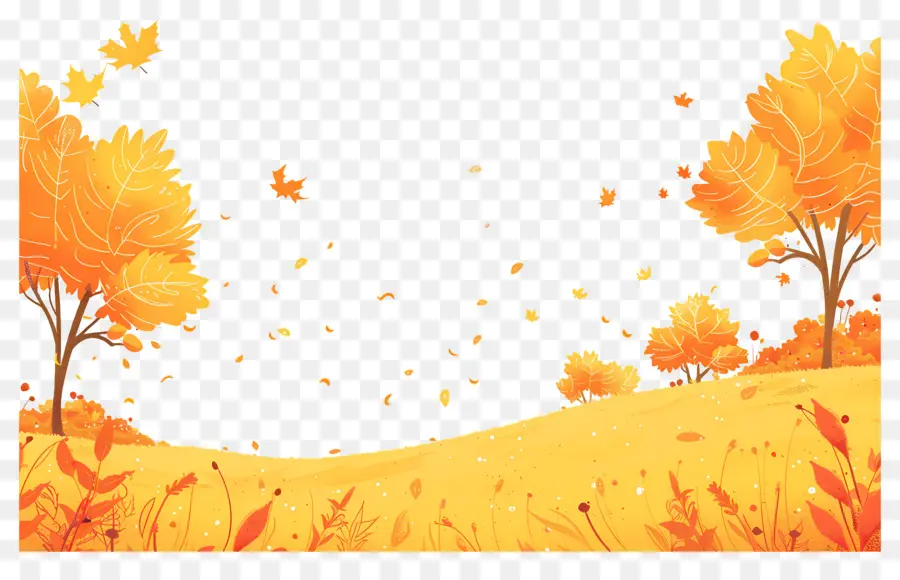 Fondo De Otoño，Hojas De Otoño PNG