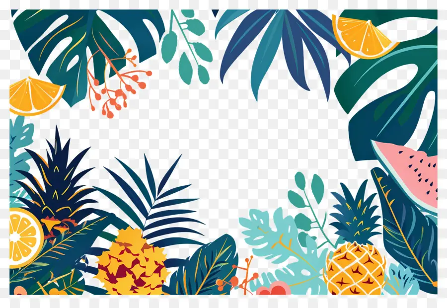 Fondo De Verano，Frutas Tropicales PNG