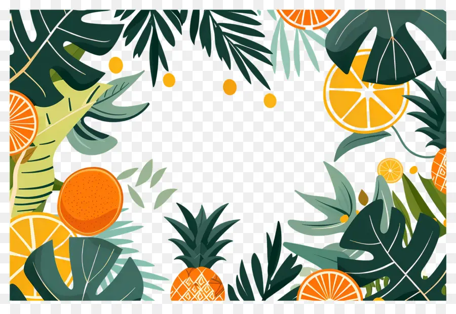 Fondo De Verano，Frutas Tropicales PNG