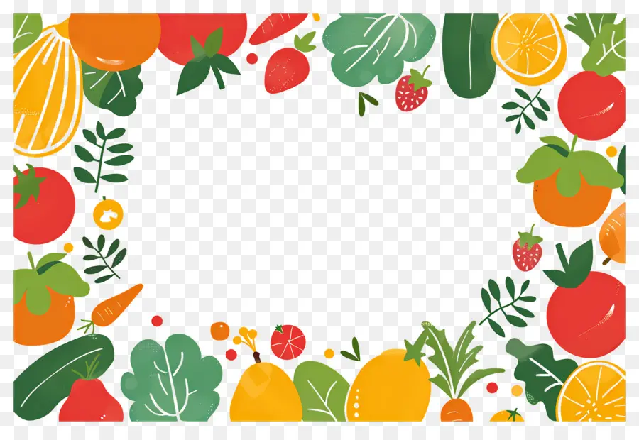 Fondo De Comida，Frutas Y Verduras PNG