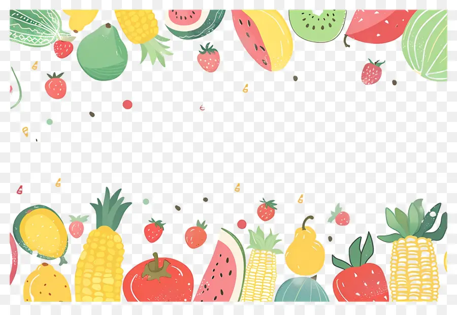 Fondo De Comida，Frontera De Frutas PNG