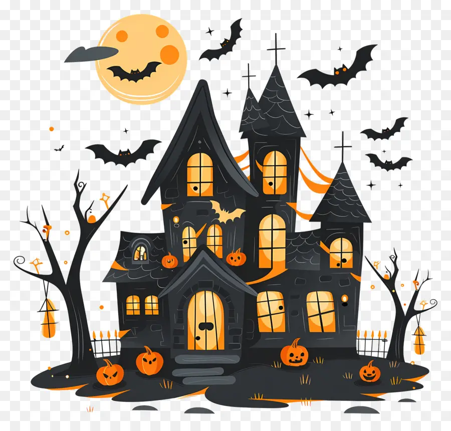 Ciudad De Halloween，Casa Embrujada PNG