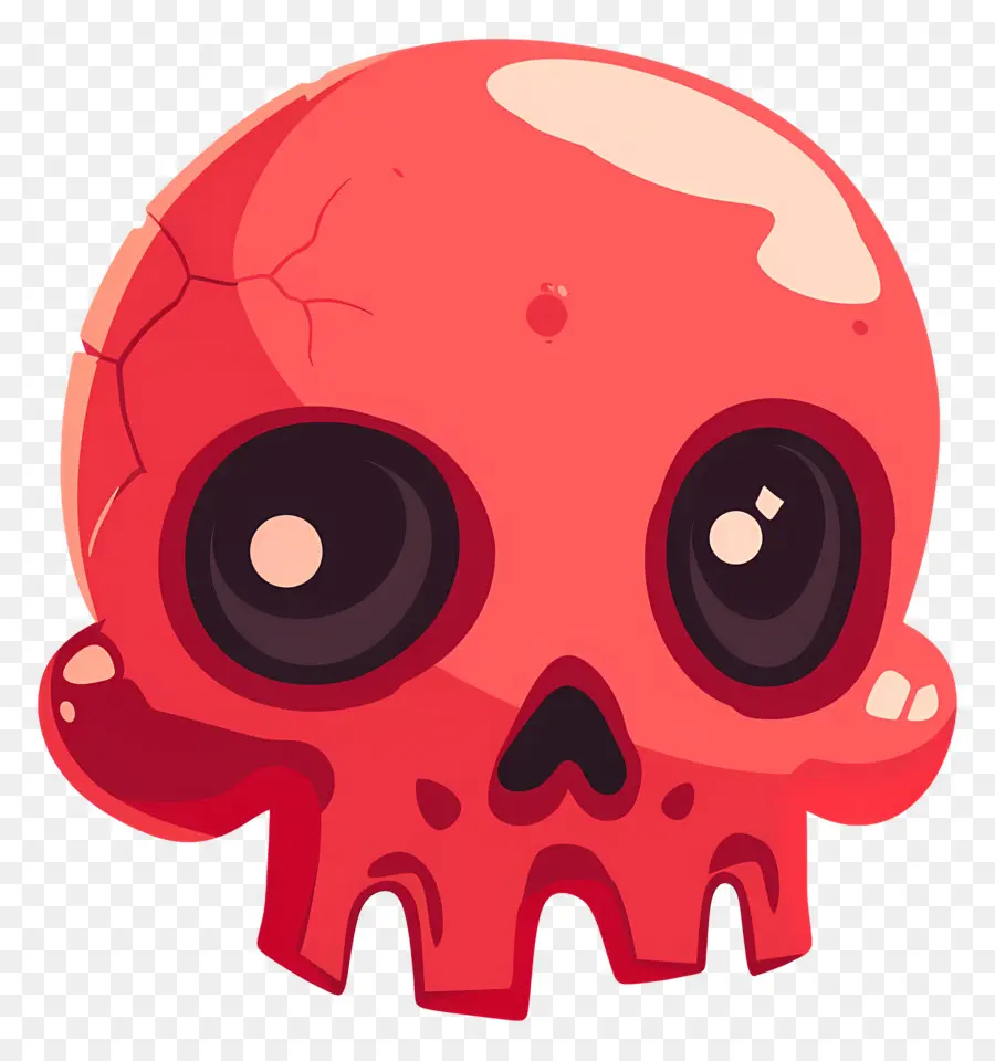 Calavera De Halloween，Calavera Roja PNG