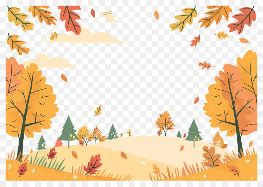 Fondo De Otoño，Bosque De Otoño PNG