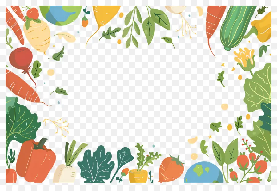 Fondo De Comida，Tierra Y Vegetales PNG