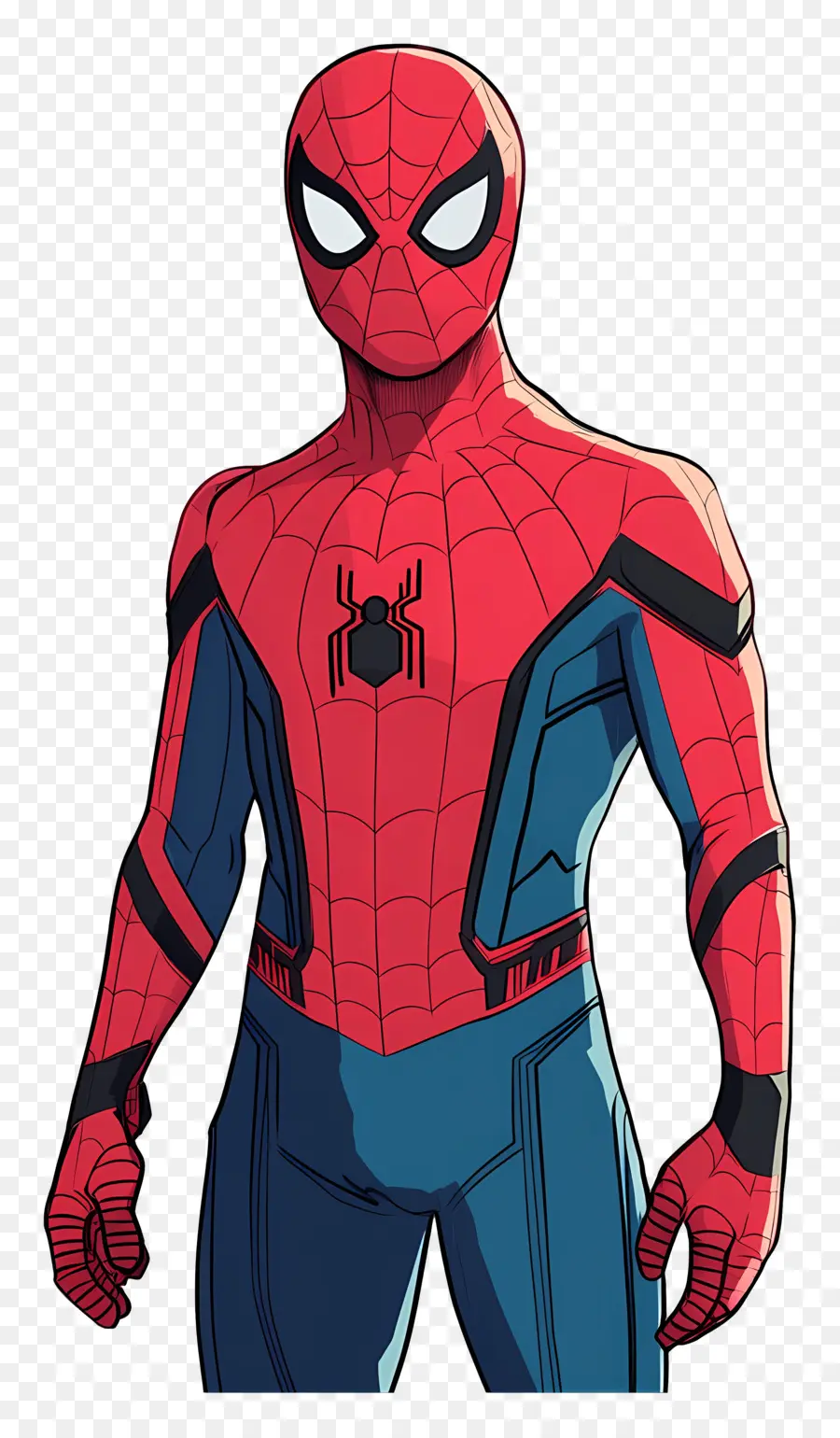 Hombre Araña De Pie，Spider Man Con Traje Rojo Y Azul PNG