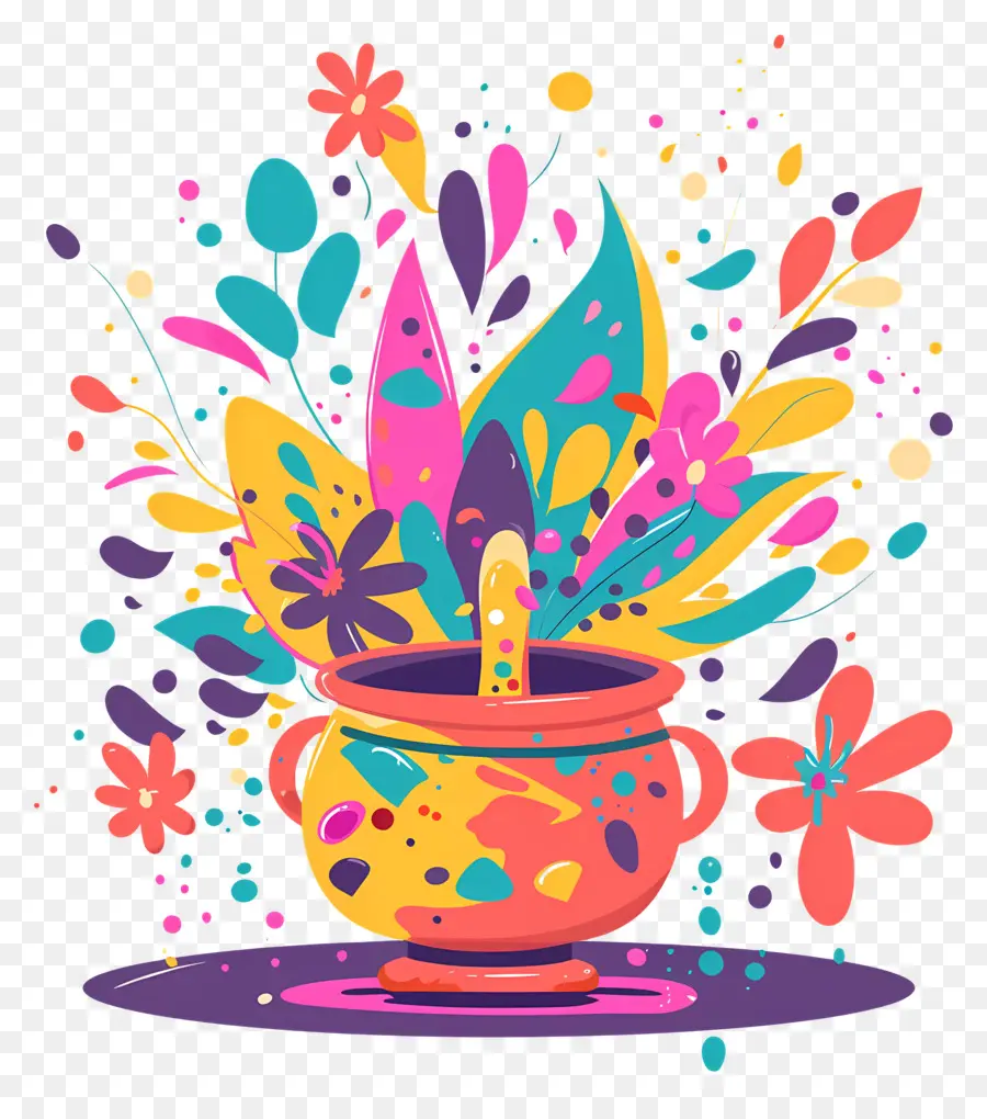 Fondo Holi，Cuenco Colorido PNG