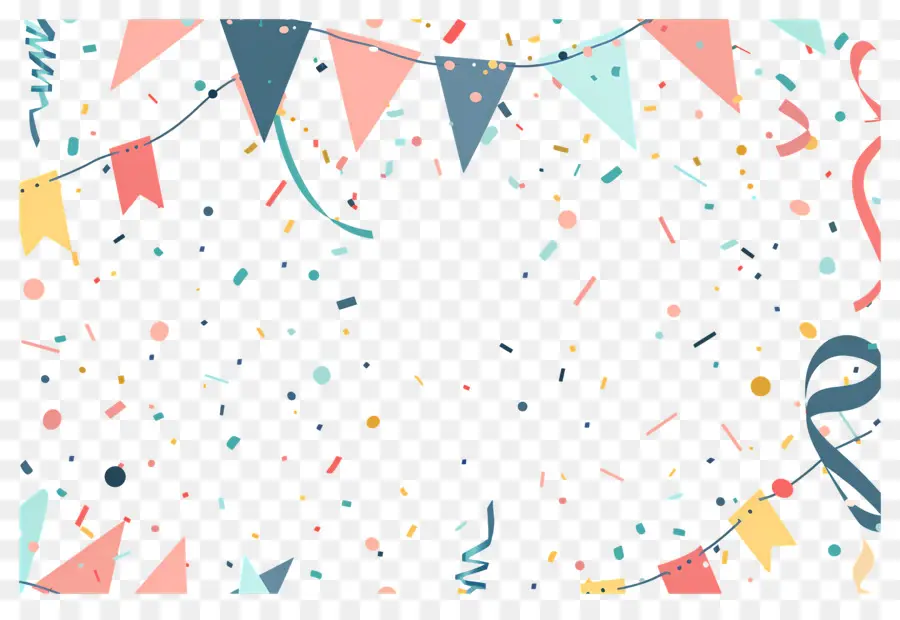 Fondo De Cumpleaños，Decoraciones De Fiesta PNG