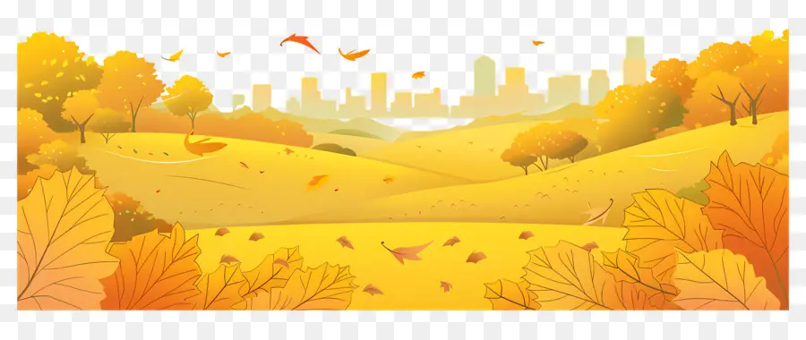 Fondo De Otoño，Paisaje De Otoño PNG