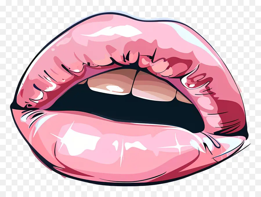 Beso Rosa，Labios Rojos PNG