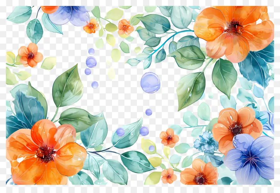 Fondo Floral，Marco Floral PNG