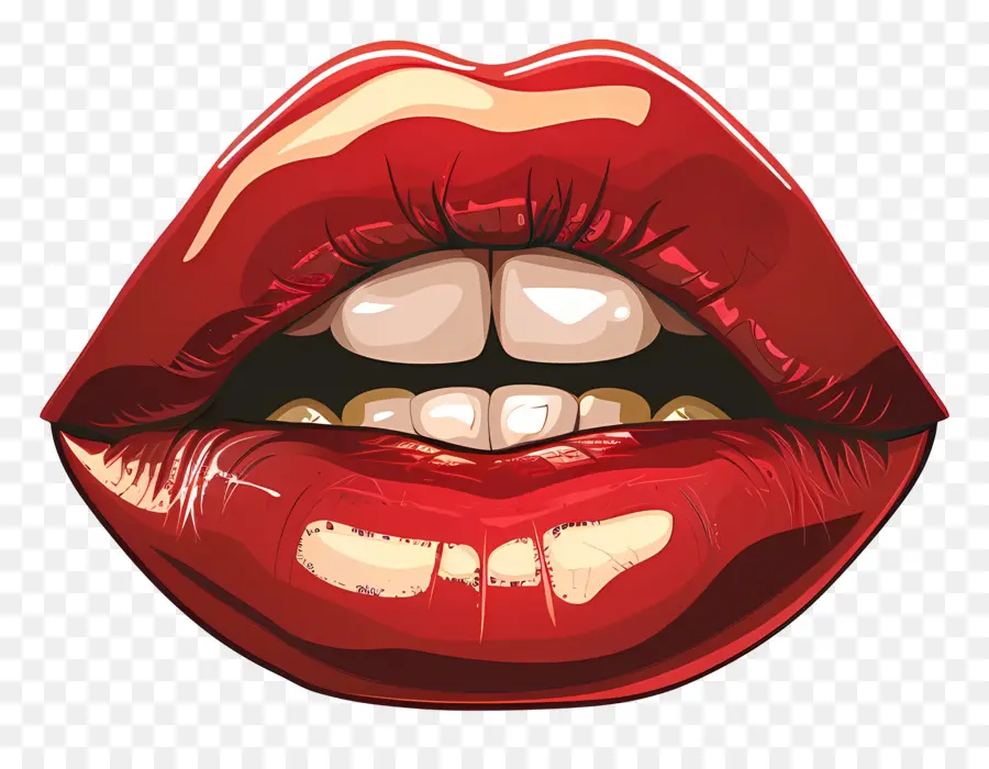 Beso Rojo，Labios Rojos PNG