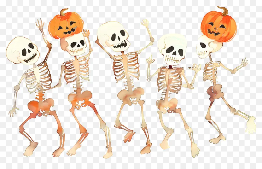 Esqueletos De Halloween，Esqueletos Bailando PNG