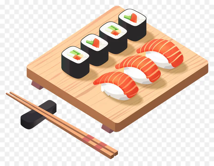 Día Internacional Del Sushi，Plato De Sushi PNG