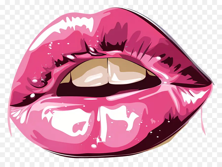 Beso Rosa，Labios Rojos PNG