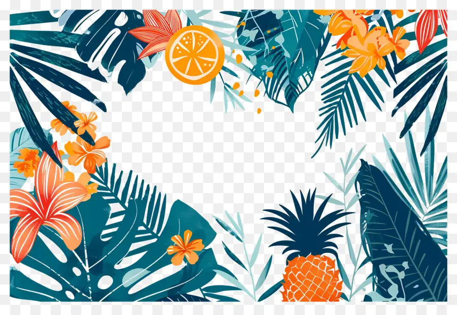 Fondo De Verano，Frutas Tropicales PNG