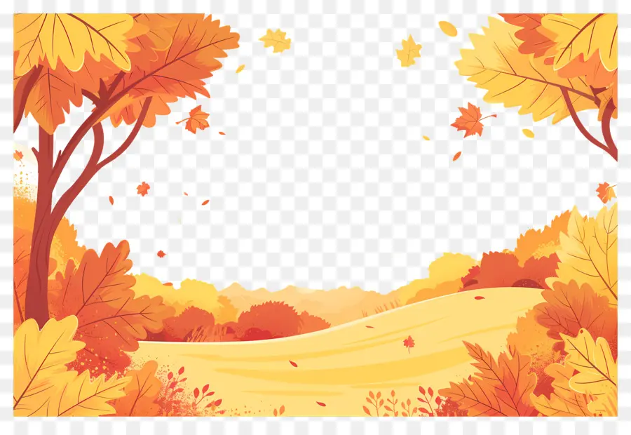 Fondo De Otoño，Hojas De Otoño PNG