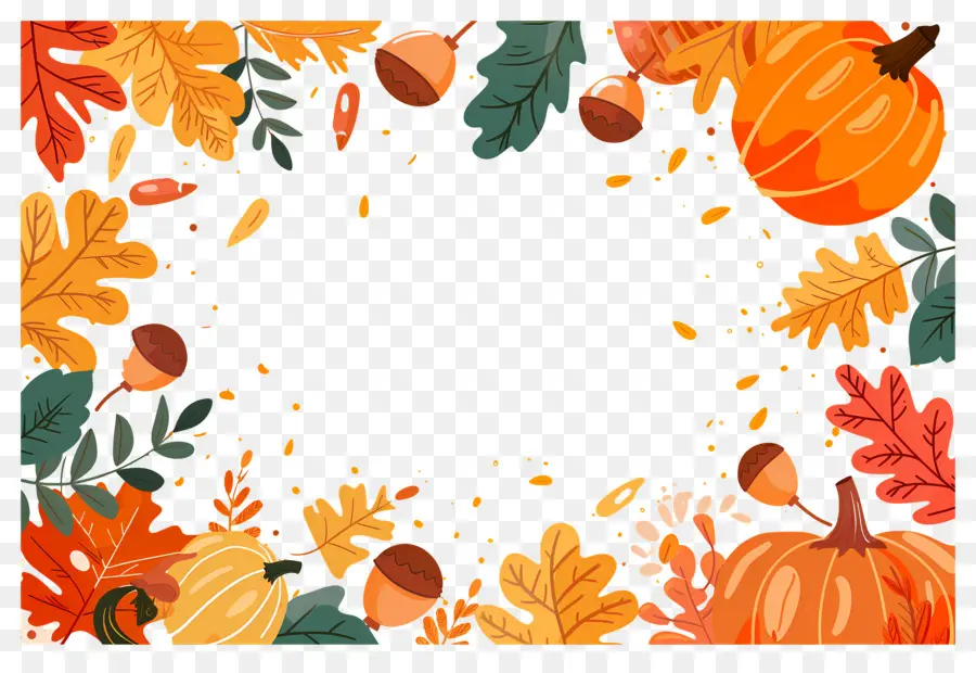 Fondo De Otoño，Calabaza Y Linterna PNG