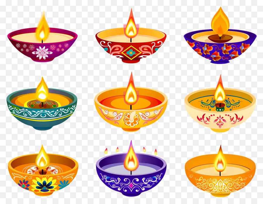 Vela Diwali，Pastel Diya PNG