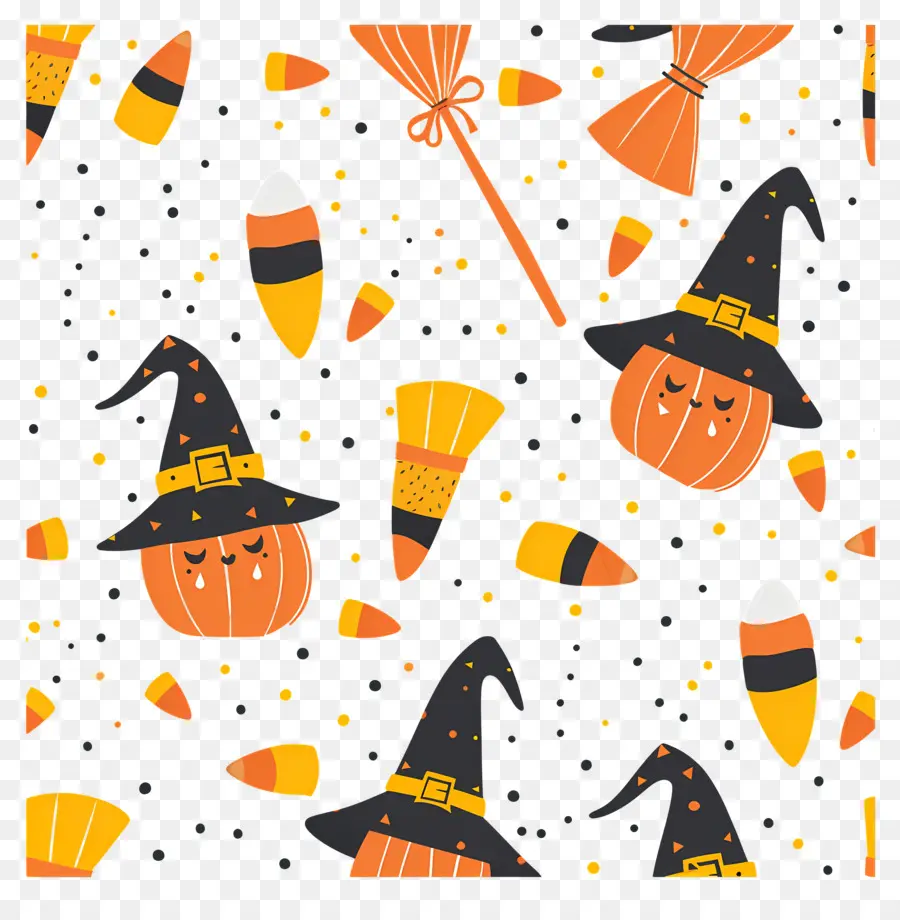 Fondo De Halloween，Sombreros De Halloween PNG