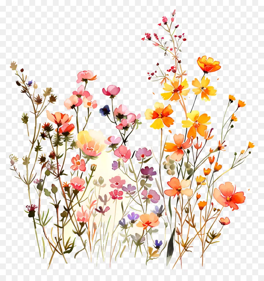 Fondo De Flores，Flores Silvestres PNG