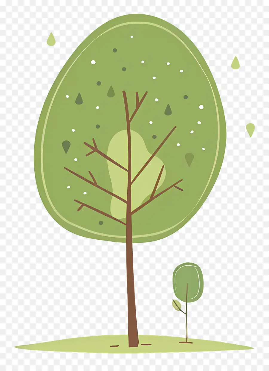 árbol Minimalista，árbol Verde PNG