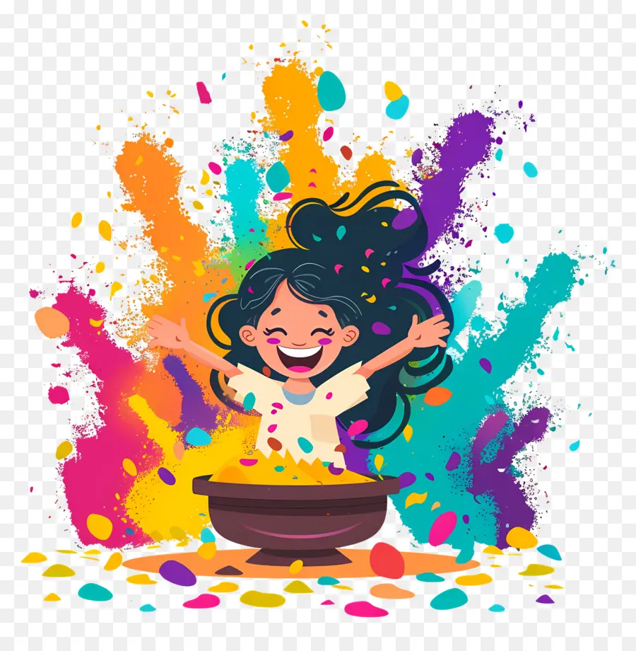 Fondo Holi，Niño Feliz PNG