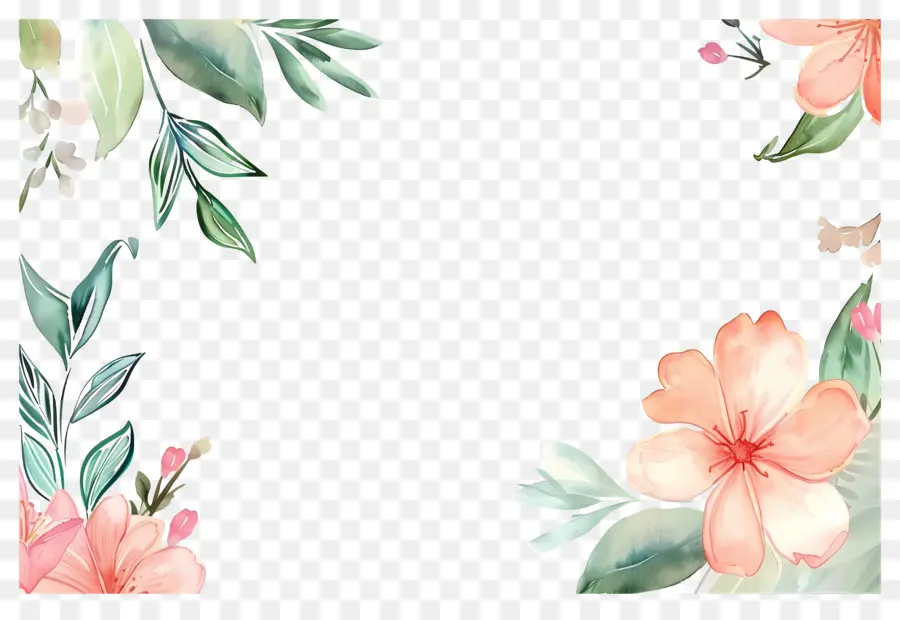 Fondo Floral，Borde Floral PNG