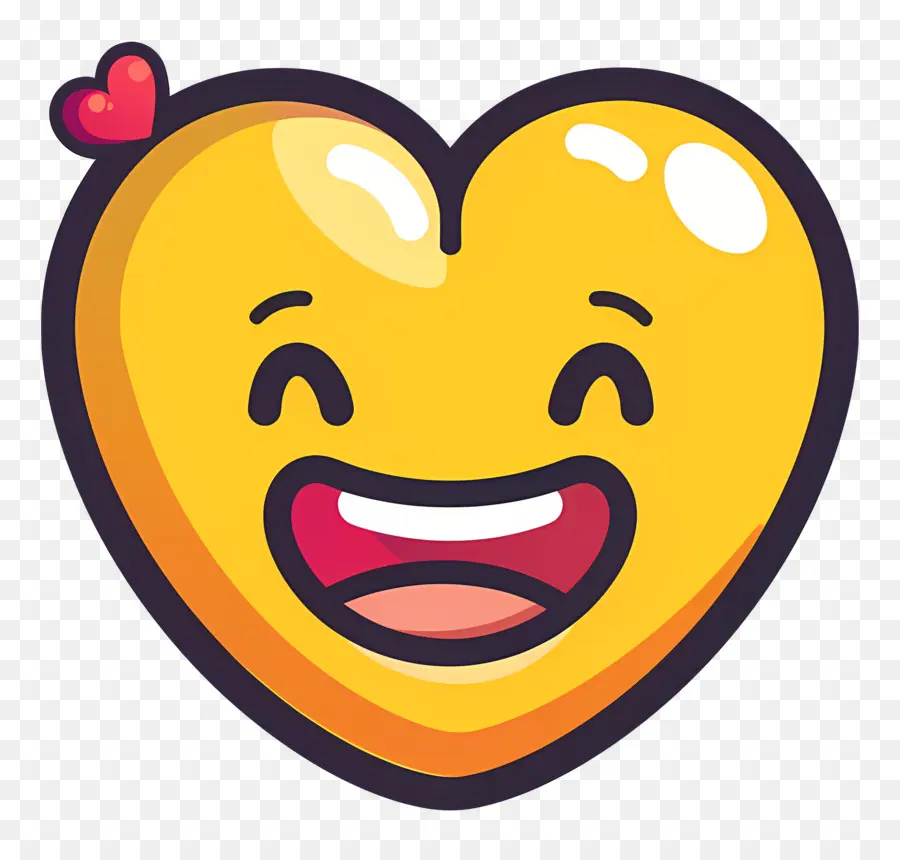 Beso Sonriente，Corazón Emoji PNG