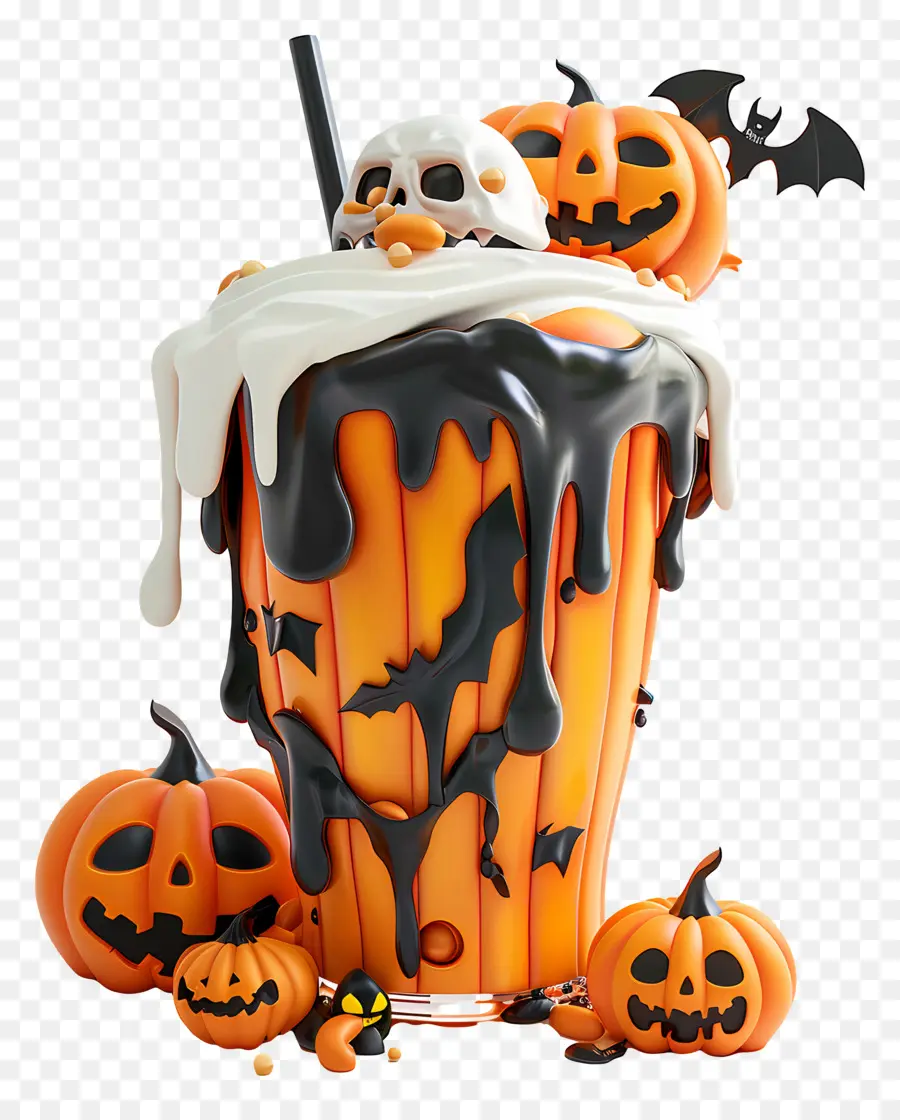 Batido De Halloween，Calabaza PNG