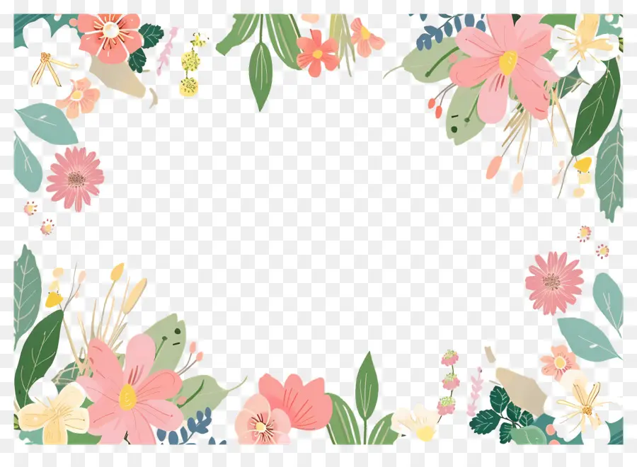 Fondo Floral，Marco Floral PNG