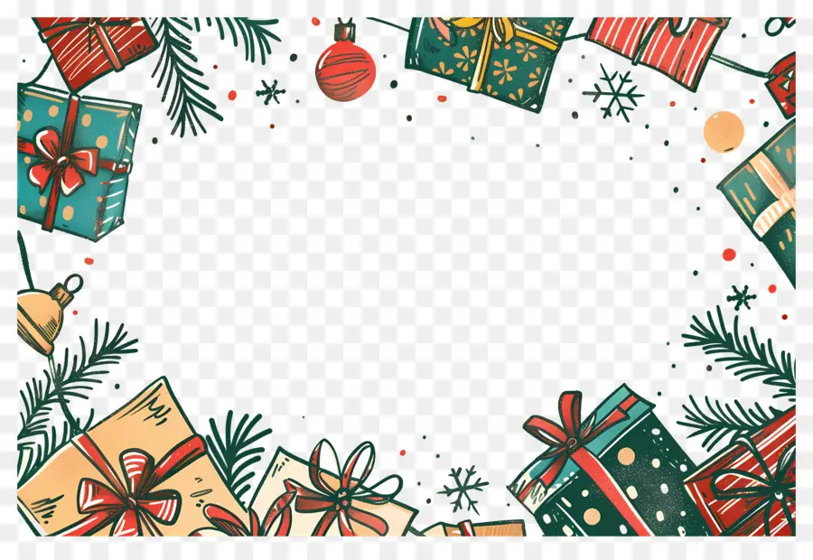 Fondo De Navidad，árbol De Navidad Y Regalos PNG