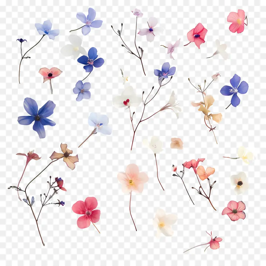 Fondo De Flores，Flores Coloridas PNG