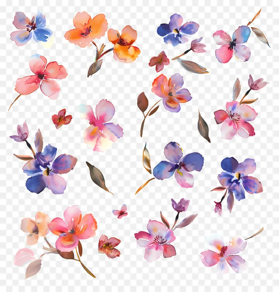 Fondo De Flores，Flores Coloridas PNG