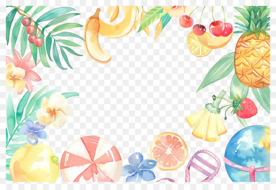 Fondo De Verano，Frutas De Verano PNG