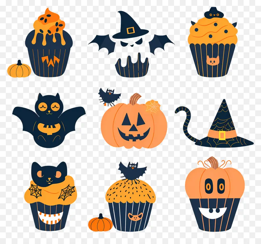 Pastelitos De Halloween，Gato PNG