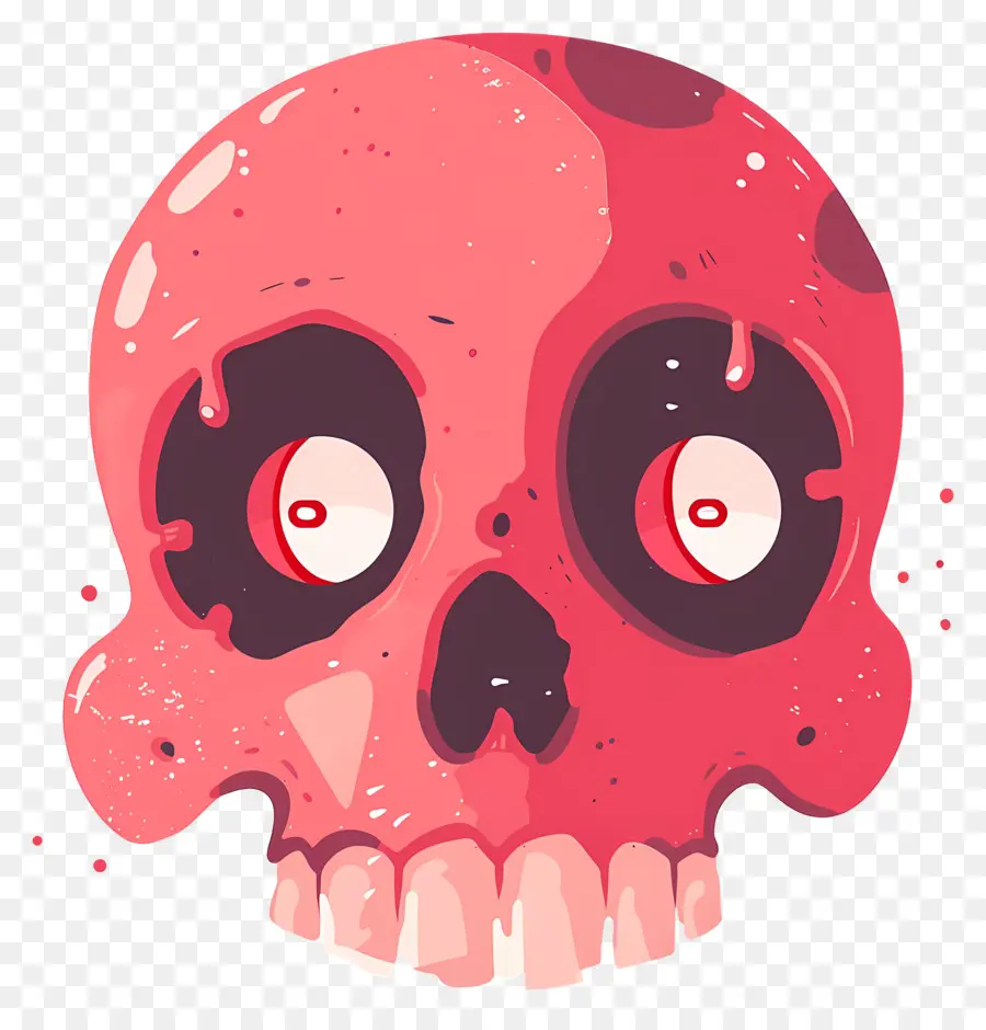 Calavera De Halloween，Calavera Roja PNG