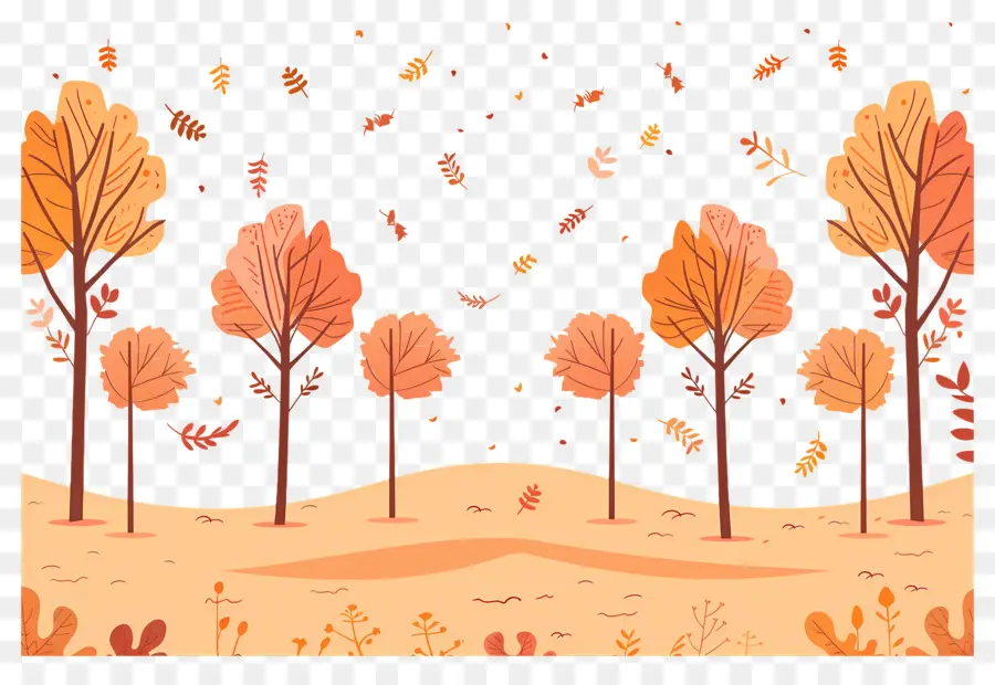 Fondo De Otoño，Bosque De Otoño PNG