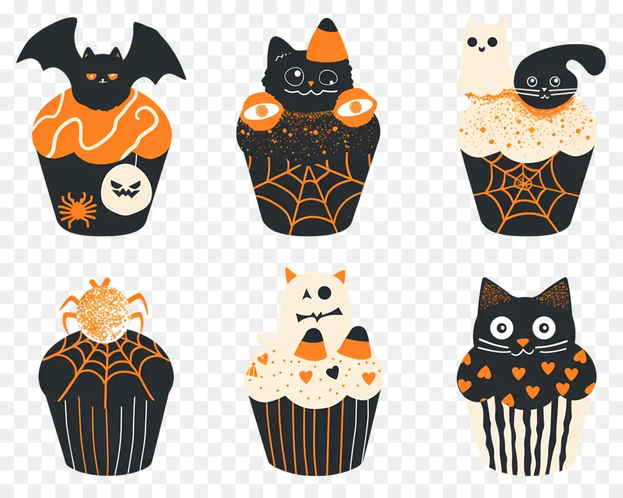 Pastelitos De Halloween，Gato PNG