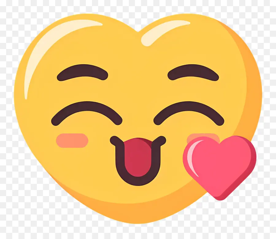 Beso Sonriente，Emoji Sonrojado PNG