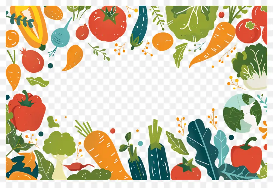 Fondo De Comida，Tierra Y Vegetales PNG