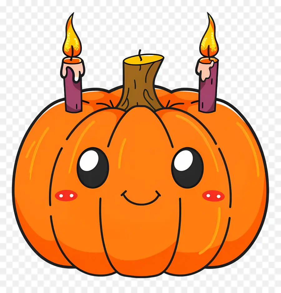 Velas De Halloween，Calabaza PNG