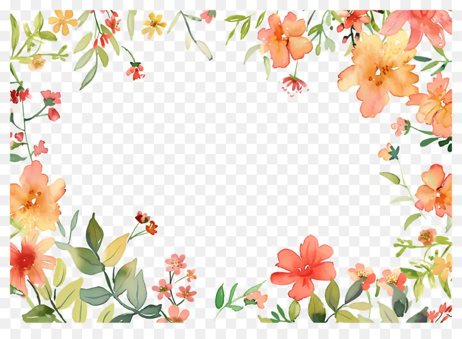 Fondo Floral，Borde Floral PNG