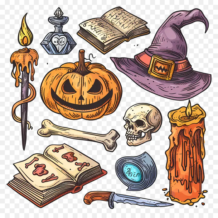 Fondo De Halloween，Artículos De Halloween PNG