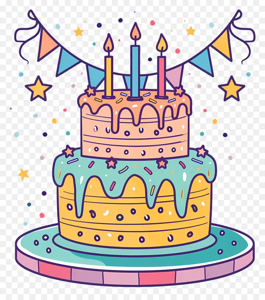 Fondo De Cumpleaños，Torta De Cumpleaños PNG