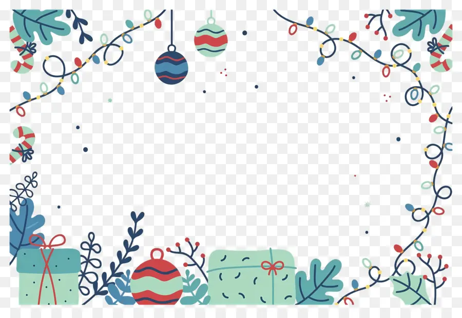 Fondo De Navidad，Adornos Y Regalos Navideños PNG