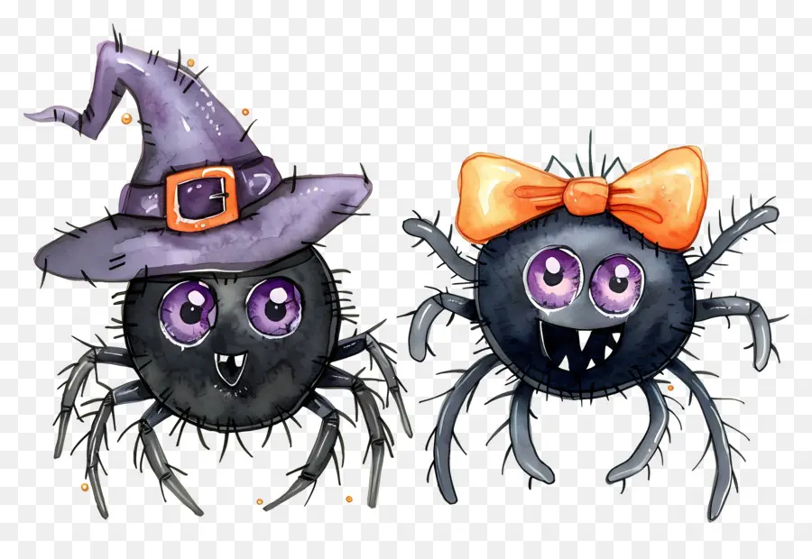 Arañas De Halloween，Sombreros PNG