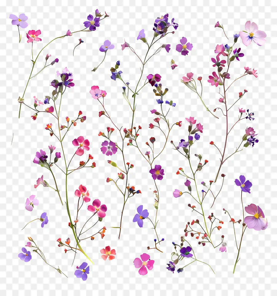 Fondo De Flores，Flores Coloridas PNG