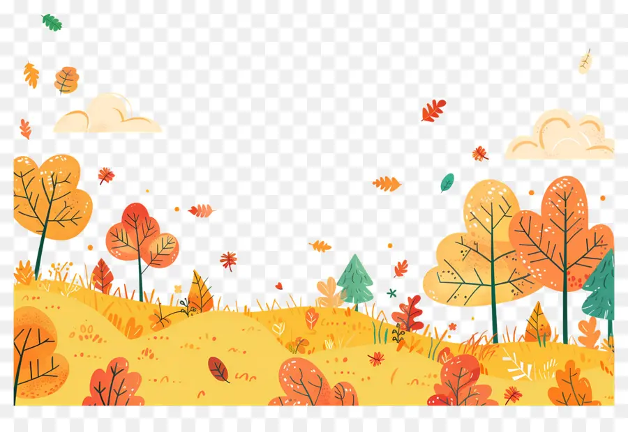 Fondo De Otoño，Bosque De Otoño PNG