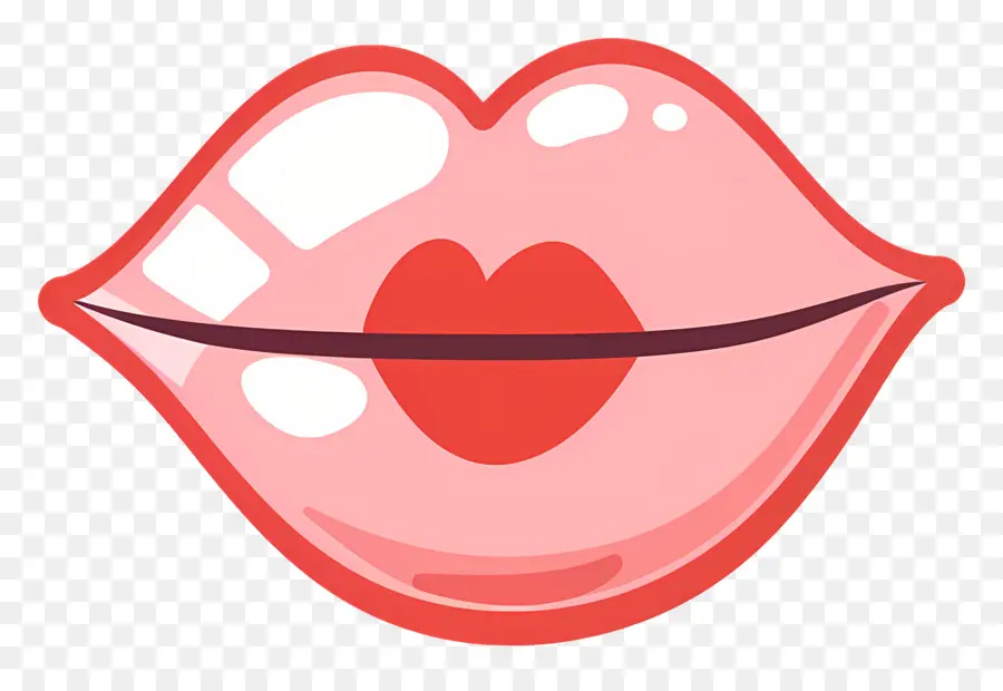 Marca De Beso，Labios Rojos PNG